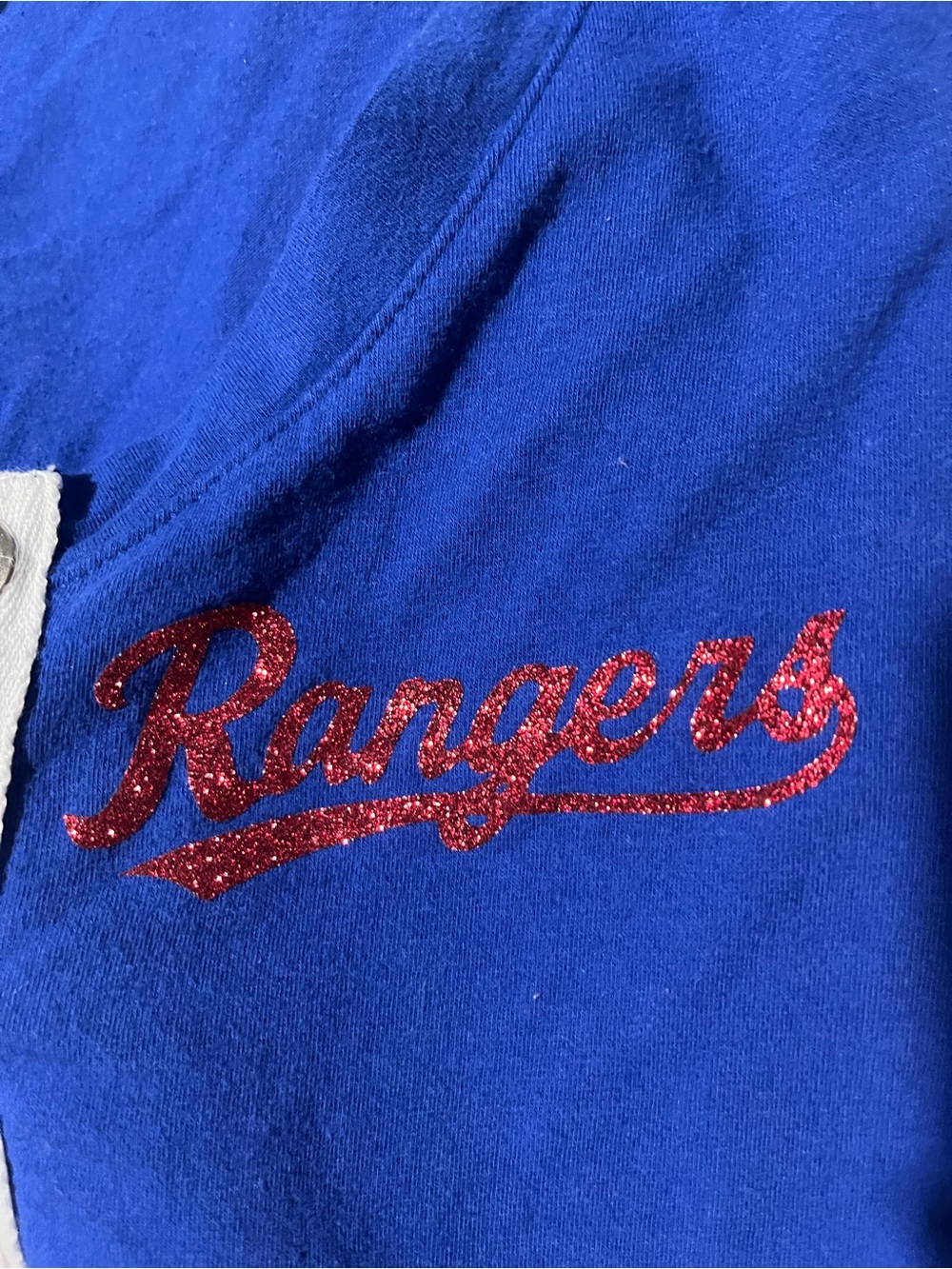 Blue' Lace-Up Tee with 'Rangers' Script - Picture 3 of 3